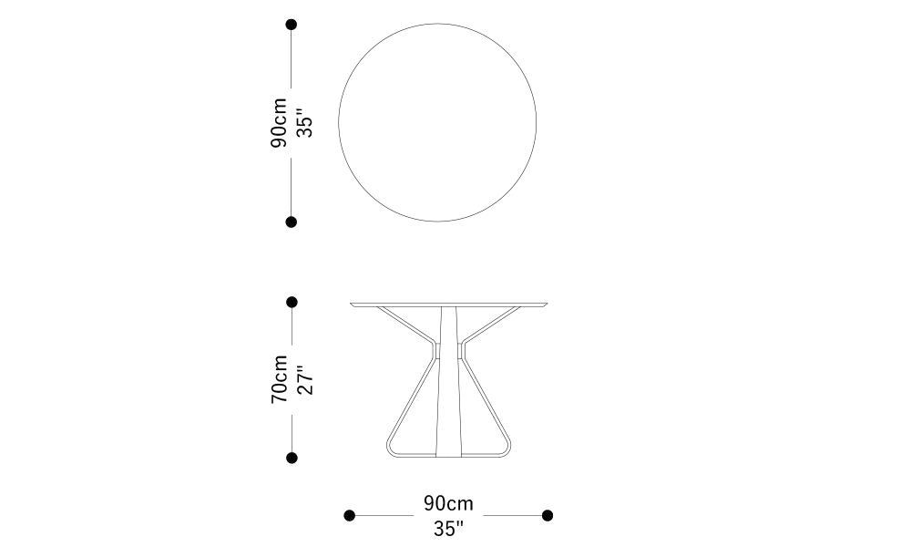 Image of the main dimensions of the product